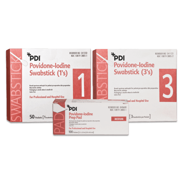 PDI 10% USP PVP-I Skin Antiseptic Swab and Swabsticks Image