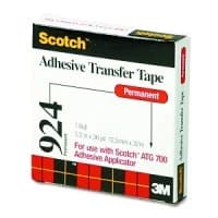 3M #924-1/2, TAPE, TRANSPARENT, ADHESIVE, 1/2X36YD, EACH Image