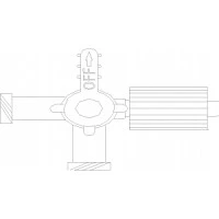 B Braun #456020, STOPCOCK, 4-WAY, PORT COVERS, LUER LOCK, EACH Image