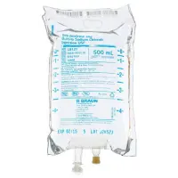 B Braun #L6121, 5% Dextrose and 0.45% Sodium Chloride Injection USP, 500 mL, 24/CS Image