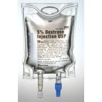 Baxter #2B0088, 5% Dextrose Injection Solution, USP, VIAFLEX, 50 mL 96/case Image