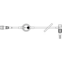 Baxter #2N3333, SET IV EXTENSION 6INL LUER LOCK T-ADAPTER 0.22U FILTER LATEX-FREE LOT DEPENDENT (200/CS) Image