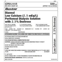 Baxter #5B5202, SOLUTION, DIANEAL LOW CALCIUM 500 ML PD, 2/CS Image