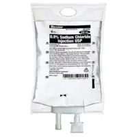 Baxter #UE1322D, 0.9% Sodium Chloride Injection, USP, 250 mL VIAFLO Plastic Container, 30/CS Image