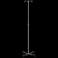 Blickman Health #1310, IV Stand Chrome 4-Leg 2-Hook 22" Diameter Base Tru-Loc Image