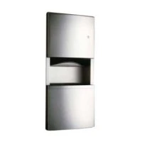Bobrick #B-4369, Dispenser Paper Towel Combo w/ Recepticle Ea Image