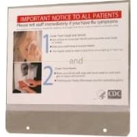 Bowman Medical Products #MP-075, Sign Holder Resp Hygiene Ea Image