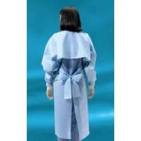 Cardinal Health #9010, Poly-Reinforced Surgical Gown with Towel Astound Adult Large Blue Sterile AAMI Level-4, 20 Per/Cs Image