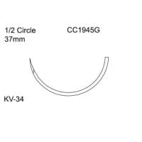 Covidien #CC1945G, SUTURE, CAPROSYN 2/0 UNDYED 36" KV-34, 12/BX Image