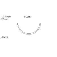 Covidien #CC883, SUTURE, CAPROSYN, 2/0 30 GS-22, 36/BX Image