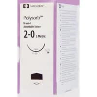 Covidien #CL863, SUTURE, POLYSORB 2/0 30 VIOLET GS-25, 36/BX Image