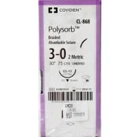 Covidien #CL868, Suture Polysorb Undyed GS-10 3/0 27" 36/BX Image