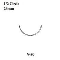 Covidien #GC124, SUTURE, ABSORB, CAPROSYN, 0, UNDYED, 30", V-20, 36/BX Image