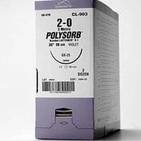 Covidien #GLS123, Polysorb 2/0 Violet V-20 30" 36/BX Image