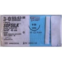 Covidien #S1274, SUTURE, SOFSILK, BLACK, 4/0, 18", C-1, C-1, 12/BX Image