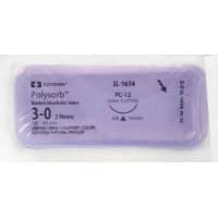 Covidien #SL1654, Suture Polysorb Undyed PC-12 3-0 18" 36/BX Image