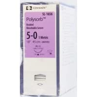 Covidien #SL1656, Suture Polysorb Undyed PC-11 5-0 18" 36/BX Image