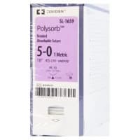 Covidien #SL1659, Suture Polysorb Undyed PC-13 5-0 18" 36/BX Image