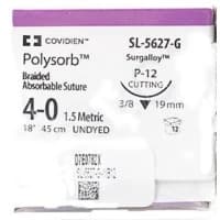 Covidien #SL5627G, Suture Polysorb Undyed P-12 4-0 18" 12/BX Image