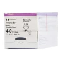 Covidien #SL5633G, Suture Polysorb Undyed P-24 4-0 18" 12/BX Image