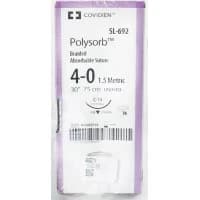 Covidien #SL692, Suture Polysorb Undyed C-14 4-0 30" 36/BX Image