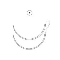 Covidien #VCD346, SUTURE, PLEDGET, TICRON, BL / WH, 2/0, 30", 6/BX Image