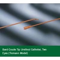 C.R. Bard #120620, Red Rubber Coude Tip Tiemann Urethral Catheter, 20 Fr, 12/CS Image