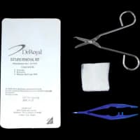 Deroyal #47-511, Suture Removal Kit: Comprehensive Tools for Safe Suture Removal, 50 PK/CS Image