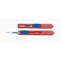 Deroyal #D4511, SCALPEL, SAFETY, BLUE SLIDER, STERILE, #11, EACH Image