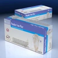 Dynarex #6614, GLOVES PF PLUS LT EXAM POLYLINED LG 10/100/CA Image