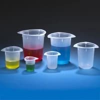 Globe Scientific #3640, BEAKER, 3-CORNER, PP, GRAD, 50ML, 100/CS Image