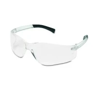 MCR Safety #CRW_BK110, BearKat Safety Glasses, Wraparound, Black Frame/Clear LensGLASSES,BLACK FRAME,CT EACH Image