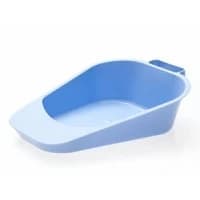 Medline #DYND88220, BEDPAN, FRACTURE, AUTOCLAVABLE, BLUE, 12 EA/CS Image