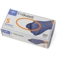 Medline #FG2501, GLOVE, EXAM, NITRL, PF, 3.5 MIL, TXT FNGR, S, 250/BX Image