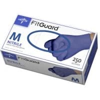 Medline #FG2502, GLOVE, EXAM, NITRL, PF, 3.5 MIL, TXT FNGR, M, 250/BX Image