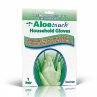 Medline #HKP195015, GLOVE, HOUSEKEEPING, LATEX, ALOE, M, 8 PR/BX Image