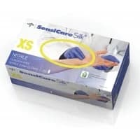 Medline #MDS2583, GLOVE, EXAM, PF, NITRILE, SILK, XSMALL, 2500/CS Image