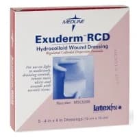 Medline #MSC5200, DRESSING, EXUDERM, RCD, HYDROCOLD, 4"X4", 5 EA/BX Image