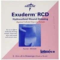 Medline #MSC5225, DRESSING, EXUDERM, RCD, HYDROCOLD, 6"X6", 5 EA/BX Image