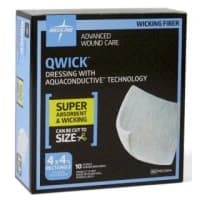 Medline #MSC5844, DRESSING, QWICK, NON-ADHESIVE, 4X4, 10 PER/BX Image