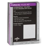 Medline #MSC8722EP, DRESSING, COLLAGEN, PURACOL PLUS AG, 2X2", EACH Image