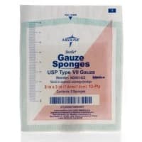 Medline #NON21422HHH, GAUZE, SPONGE, 12PLY, 3"X 3", LF, STERILE, 2/PK Image
