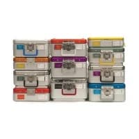 Medline #WAG1V20RRA, CONTAINER STERISET 1/2 8"H RED LD / HNDL, EACH Image