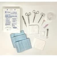 Trinity Sterile #82027, MINOR LACERATION TRAY - Gauze, Drape, Towel, Cup, Needle, Forceps, Syringe, Scissors, 20 Per/Cs Image