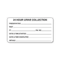 United Ad Label #UC301, LABEL, 24HR URINE COLLECTION (WHT) 320/RL, EACH Image