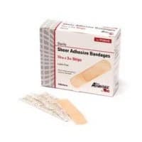 Abco Dealers #P150145, Bandage Adhesive Sheer Strip 3/4x3" Pro-Advantage Tan 100/Bx, 12 BX/CA Image Abco Dealers #P150145, Bandage Adhesive Sheer Strip 3/4x3" Pro-Advantage Tan 100/Bx, 12 BX/CA Image