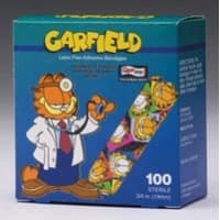 ASO Corporation #GAR5293-01, Bandage Adhesive Plastic Strip 3/4x3" Careband Garfield 100/Bx, 12 BX/CA Image ASO Corporation #GAR5293-01, Bandage Adhesive Plastic Strip 3/4x3" Careband Garfield 100/Bx, 12 BX/CA Image