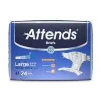 Attends Healthcare Products #DDA30, Adult Incontinent Brief Attends Tab Closure Large Disposable Heavy Absorbency, 72 Per/Cs Image Attends Healthcare Products #DDA30, Adult Incontinent Brief Attends Tab Closure Large Disposable Heavy Absorbency, 72 Per/Cs Image