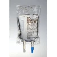 Baxter #2B1307, Baxter 0.9% Sodium Chloride Injection, USP, 100 mL VIAFLEX Plastic Container, Single pack, 96 Per/Cs Image Baxter #2B1307, Baxter 0.9% Sodium Chloride Injection, USP, 100 mL VIAFLEX Plastic Container, Single pack, 96 Per/Cs Image