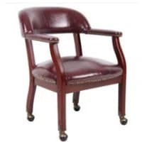 Boss Office Products #B9545-BY, Chair Conference w/Casters Burgundy Ea Image Boss Office Products #B9545-BY, Chair Conference w/Casters Burgundy Ea Image